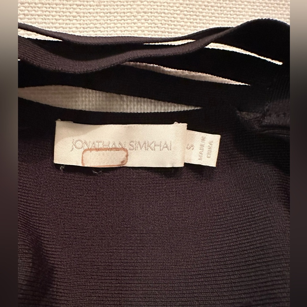 Jonathan Simkhai Sarah Compact Rib Top in Black. Size S - Picture 11 of 11